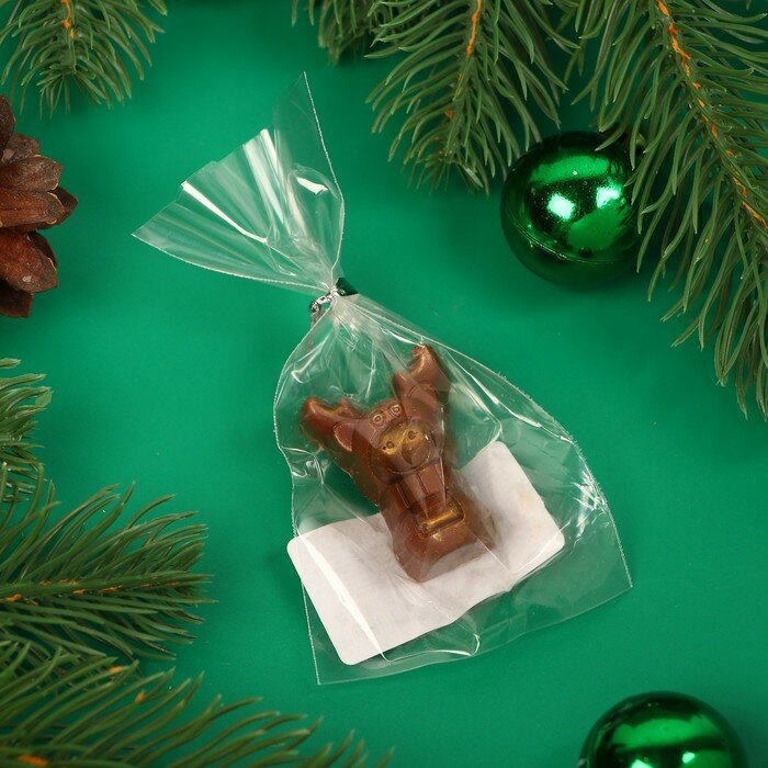 ChocolaVie Фигура из молочного шоколада "Олень новогодний мини" , 10 г ± 5 % - фотография № 2