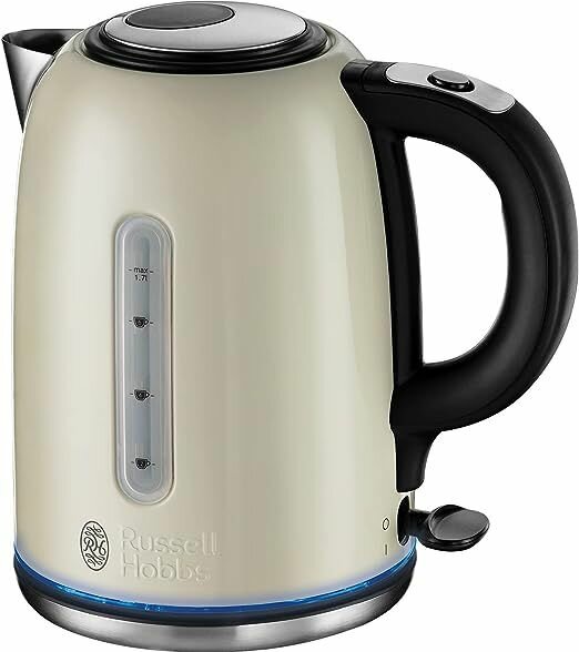 Чайник электрический Russell Hobbs Quiet Boil Kettle (кремовый) - фотография № 1