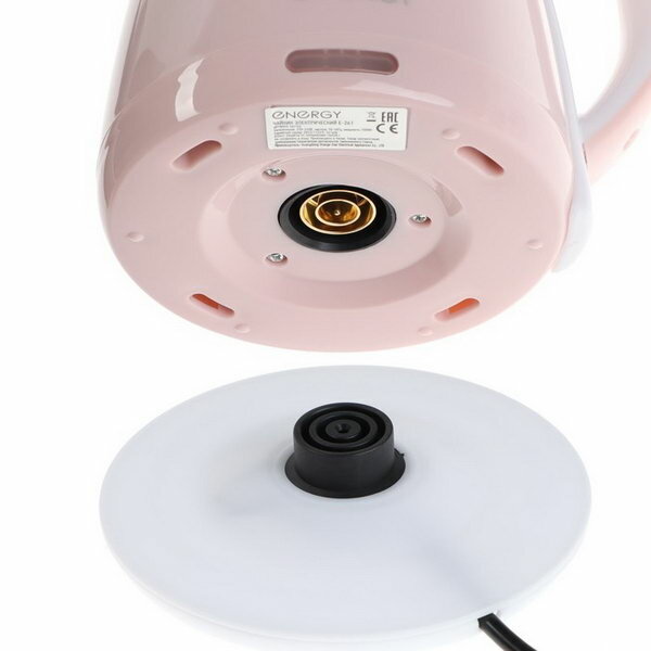 Чайник электрический E-261, металл, 1.8 л, 2200 Вт, розовый - фотография № 7