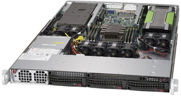 Сервер Supermicro SuperServer 5019GP-TT без процессора/без ОЗУ/без накопителей/количество отсеков 3.5" hot swap: 3/1 x 1400 Вт/LAN 10 Гбит/c