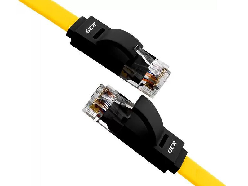 Сетевой кабель GCR Prof 3.0m UTP cat.6 Yellow-Black GCR-52095