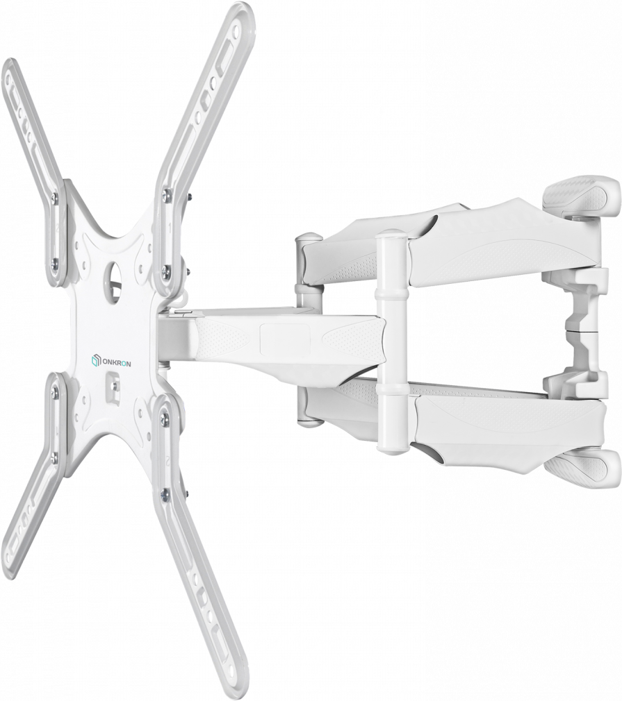 ONKRON Кронштейн ONKRON/ 37-70" макс 400*400 наклон -2°/+10° поворот 140º, Макс нагрузка 36,4кг от стены: 42-452мм, белый