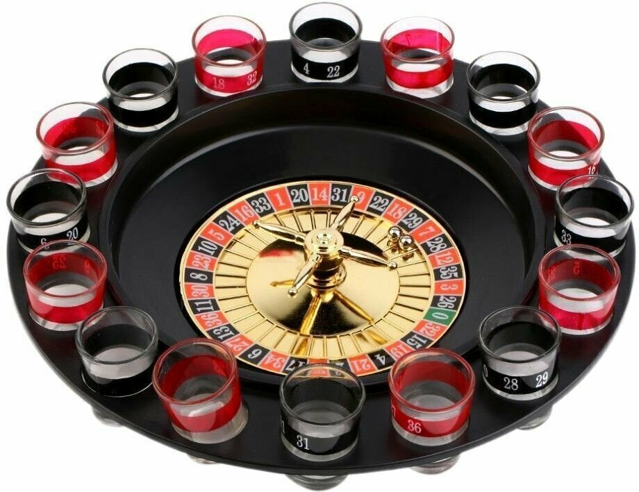 Пьяная Рулетка Drinking Roulette Set (16 стопок)