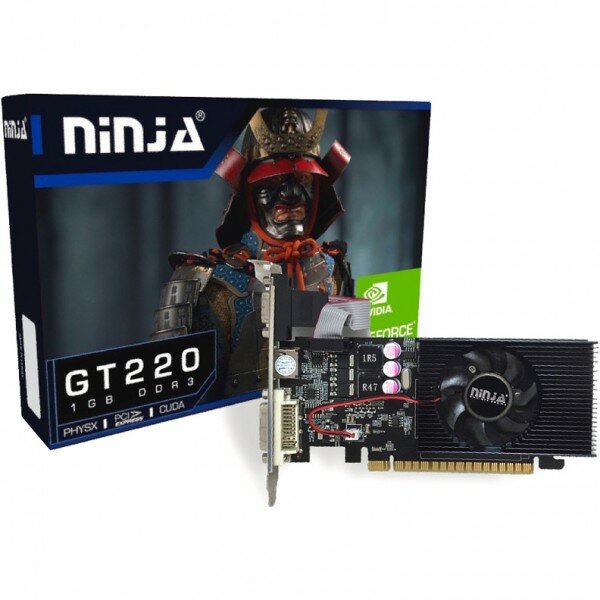 Видеокарта Sinotex Ninja NH22NP013F, GT220 PCIE (48SP) 1G 128BIT DDR3 (DVI/HDMI/CRT) RTL