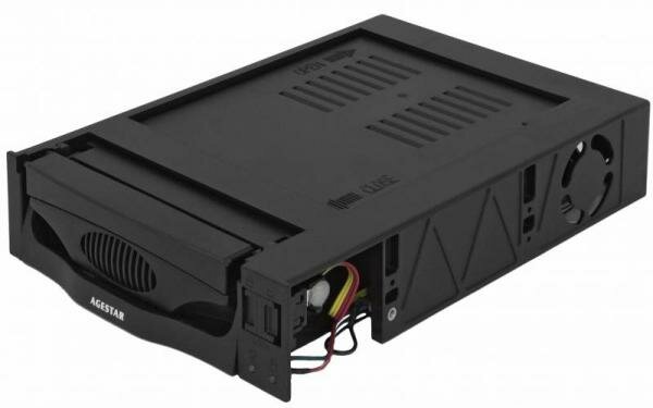 Салазки для жесткого диска (mobile rack) для HDD 3.5 AGESTAR MR3-SR3P(SW)-1F 1fan черный