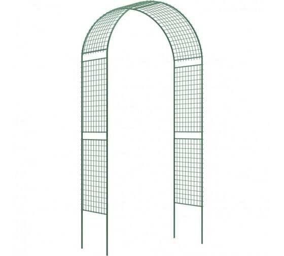 Шпалера(арка) для сада разборная "Сетка широкая" 2.6*0.5*1.2 м/ опора для вьющихся растений / кустодержатель / опора для вьющихся - фотография № 1