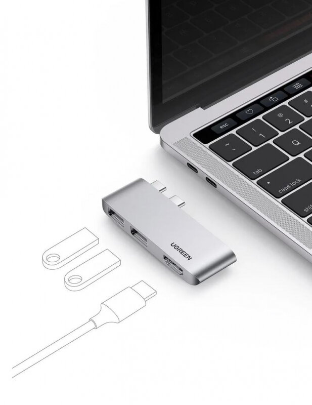 Хаб (разветвитель) Ugreen  USB 30 HDMI SD/TF PD