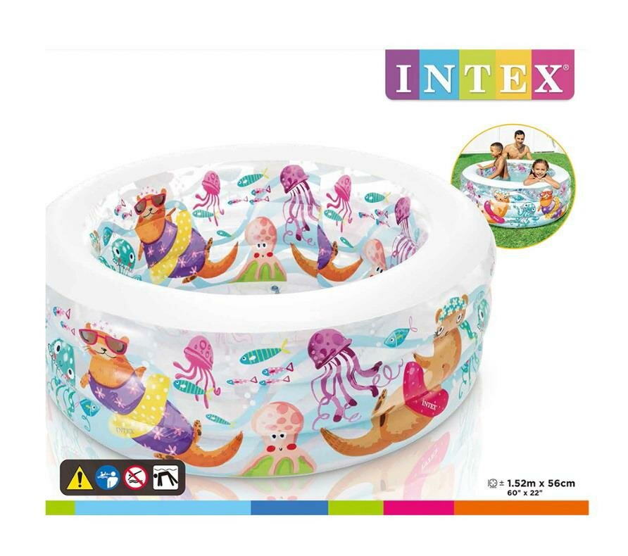 Бассейн надувной детский INTEX "Little Otter Pool" (Аквариум), от 6 лет, 52 см