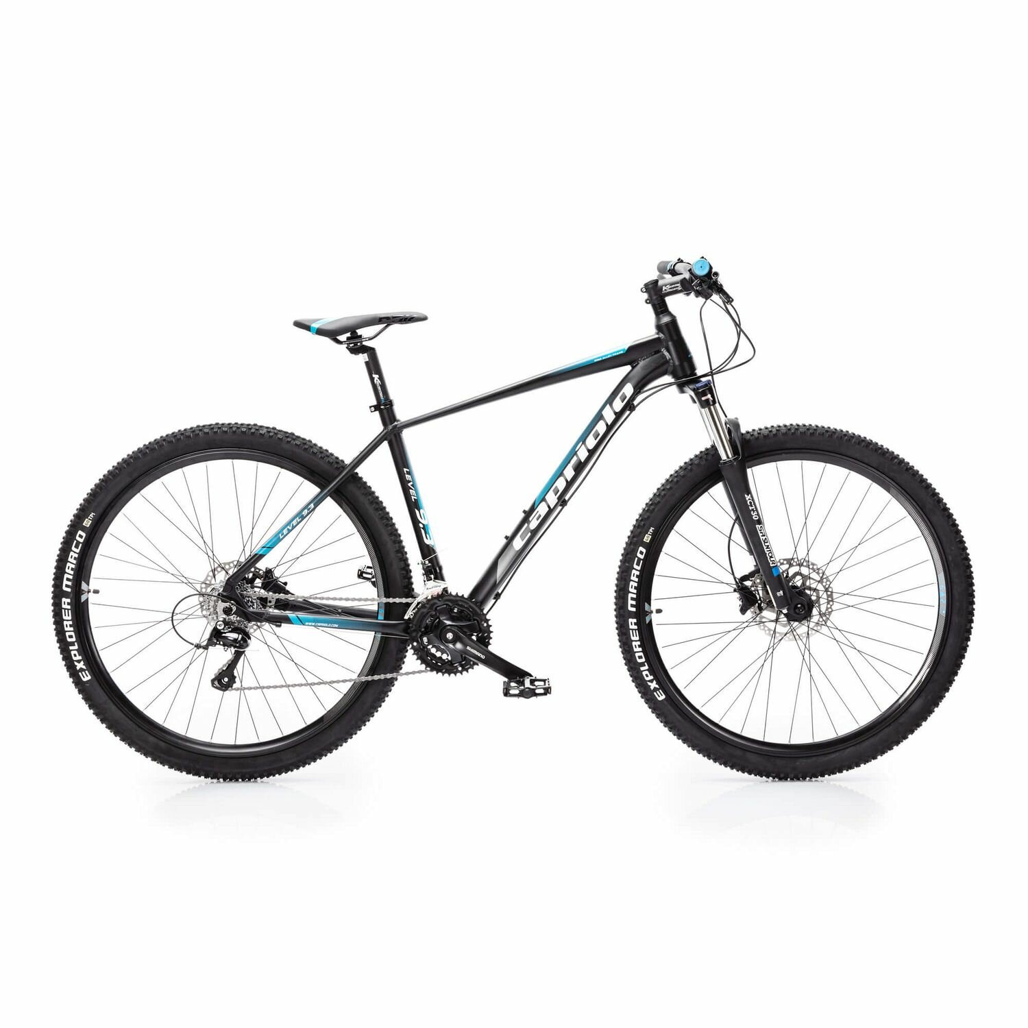 Велосипед CAPRIOLO LEVEL 9.3 29" (2023) (Велосипед горный CAPRIOLO LEVEL 9.3 29" Чёрный/Синий, 21" Алюминий,921537-19)