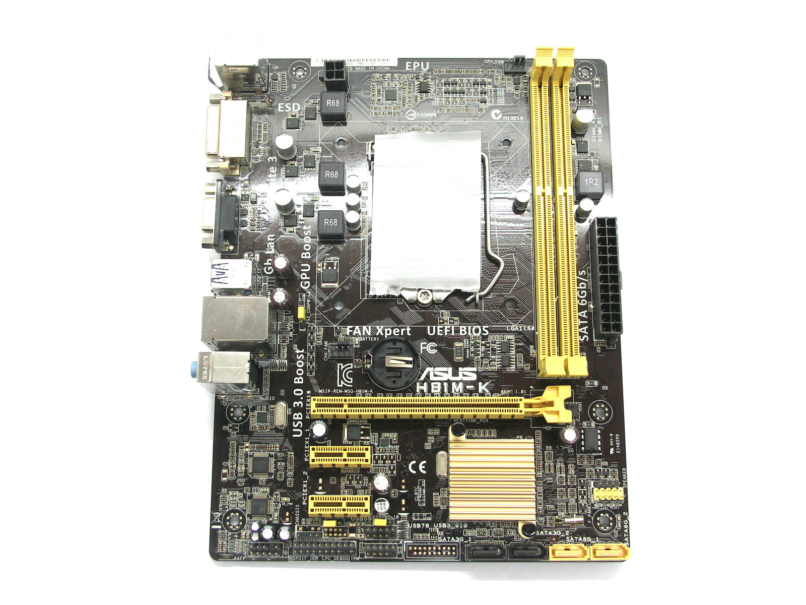 Материнская плата S-1150 ASUS H81M-K REV.1.01, H81/2xDDR3/SATA/Lan/VGA/DVI-D/Sb/USB3.0/mATX