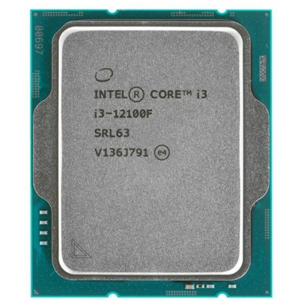 Процессор Intel Core i3-12100F LGA1700 BOX (Alder Lake, 4C/8T, 3.3/4.3GHz, 12MB, 58/89W) Cooler