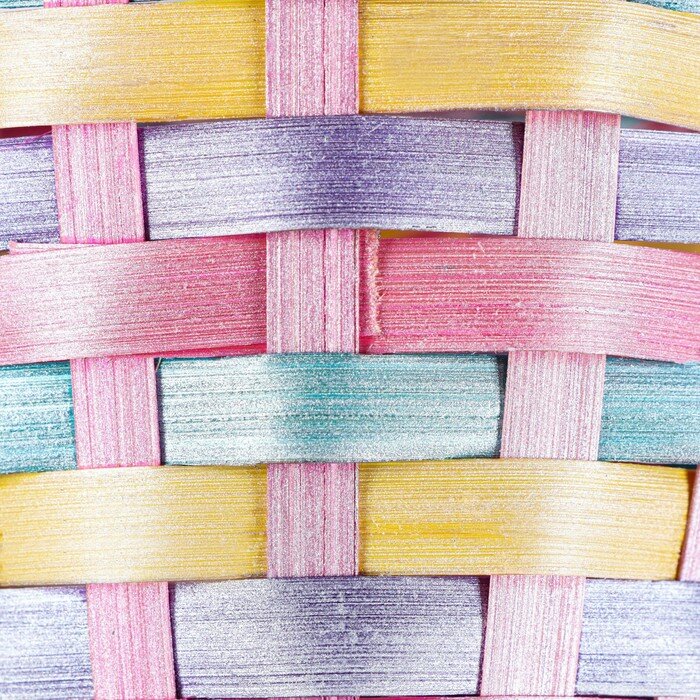 Корзина плетеная 13х9/32 см, разноцветный, бамбук - фотография № 4