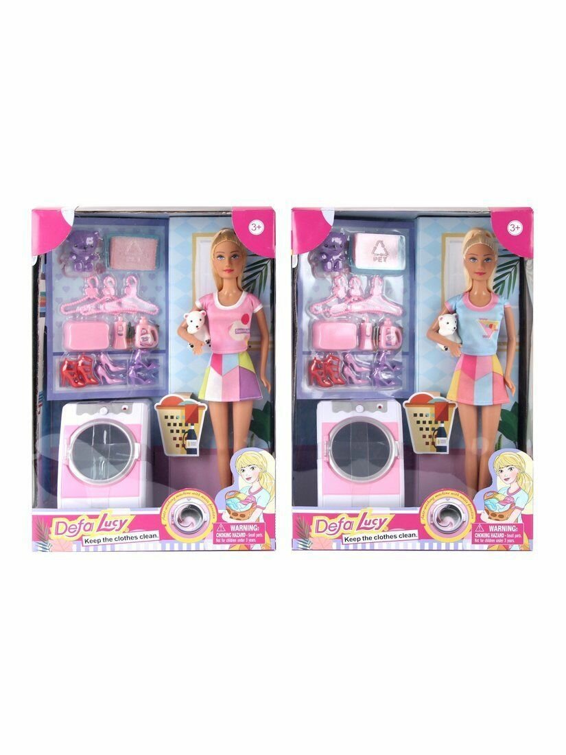 Игр. наб. Defa "Хозяюшка", в компл. кукла, предм. 16шт., в ассорт., кор.