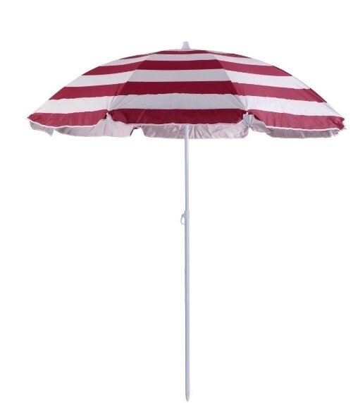 Пляжный зонт, 2м, плащевка (бордовый/принт "полоса") в пакете 200/8LR-Б/200/8K - фотография № 2