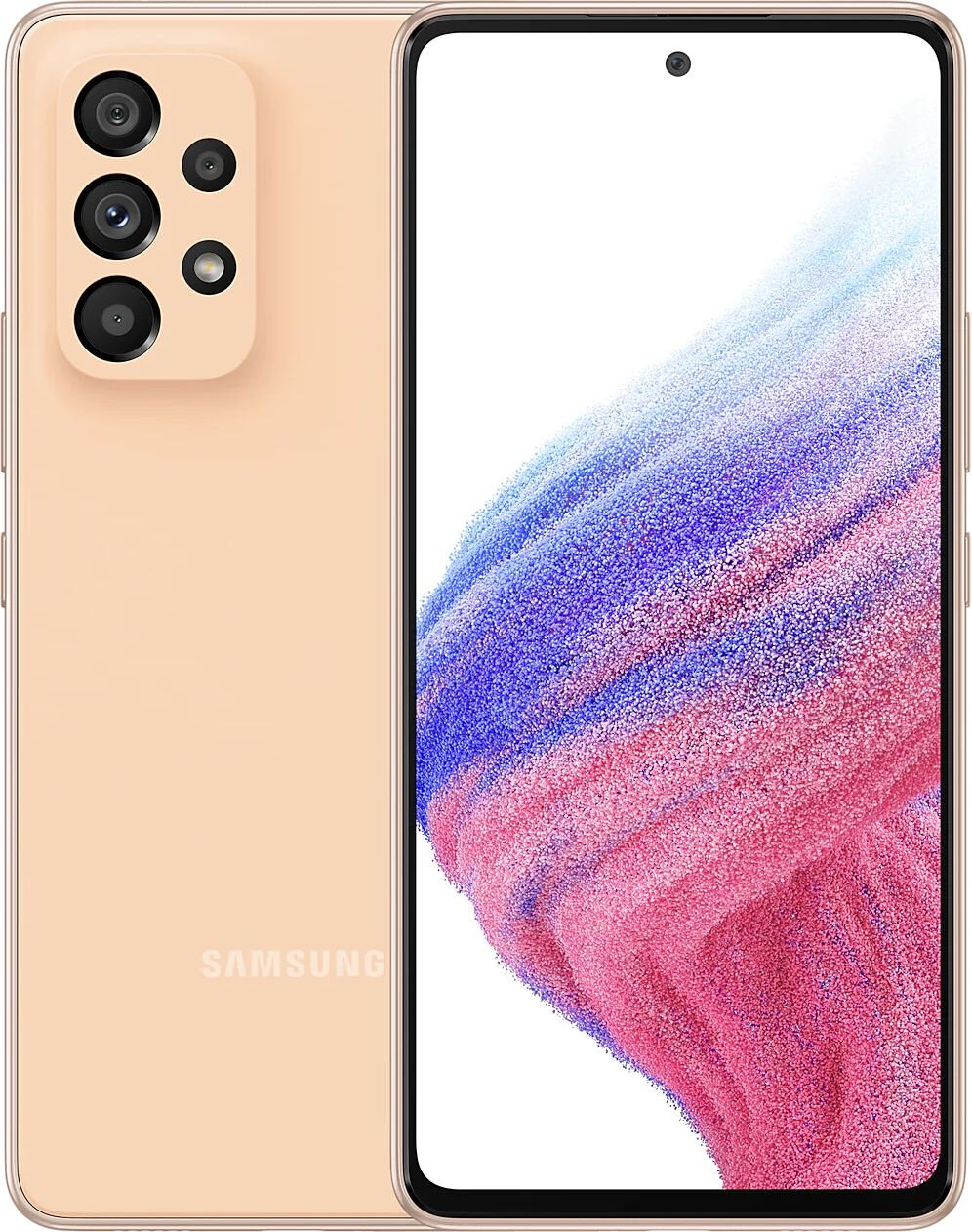 Смартфон Samsung SM-A536E Galaxy A53 5G 256Gb 8Gb оранжевый моноблок 3G 4G 2Sim 6.5" 1080x2400 Android 12 64Mpix 802.11 b/g/n/ac NFC GPS GSM900/1800 GSM1900 Ptotect microSD max1024Gb