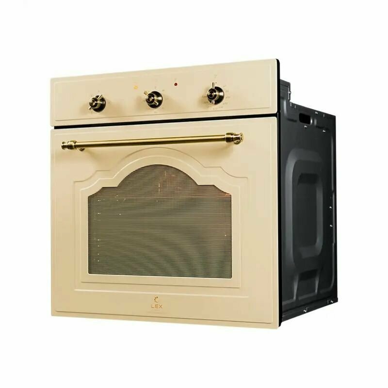 Духовой шкаф LEX EDM 6075С IV LIGHT, стекло слоновая кость - фото №2