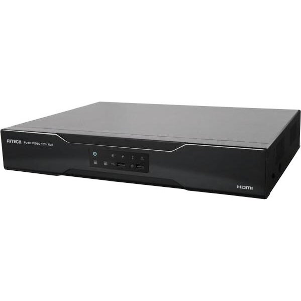 AVH312PV, 12-канальный IP-видеорегистратор (NVR), PushVideo, DC12V, +10-40С