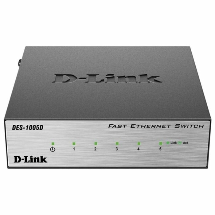 Коммутаторы D-LINK Коммутатор D-Link DES-1005D/O2B неуправляемый настольный 5x10/100BASE-TX