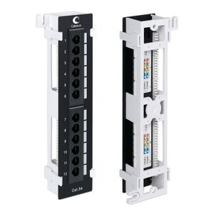 Патч-панель настенная, 12 портов RJ-45, категория 5е, с подставкой Cabeus PL-12-Cat.5e-WL-Dual IDC