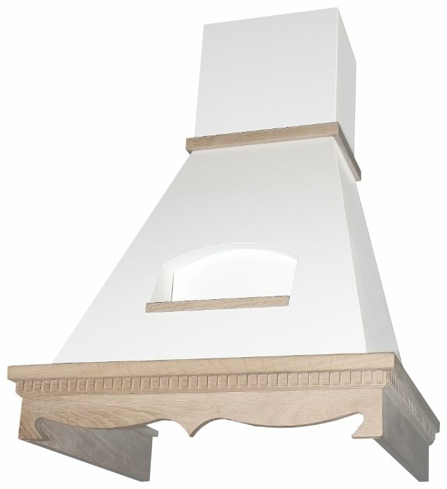Каминная вытяжка Elikor Кантри Бельведер 60 бежевый/дуб неокрашенный