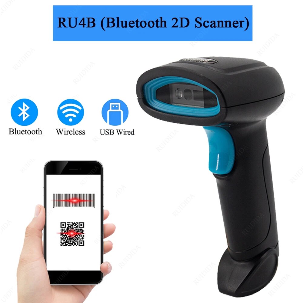 1D 2D проводной сканер штрих-кода беспроводной портативный считыватель 2d Bluetooth сканер qr-кода ручной считыватель штрих-кодов leitor de codigo de barra