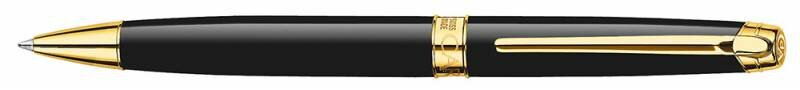 Ручка шариков. Carandache Leman (4789.282) black lacquered GP M черн. черн. подар.кор.