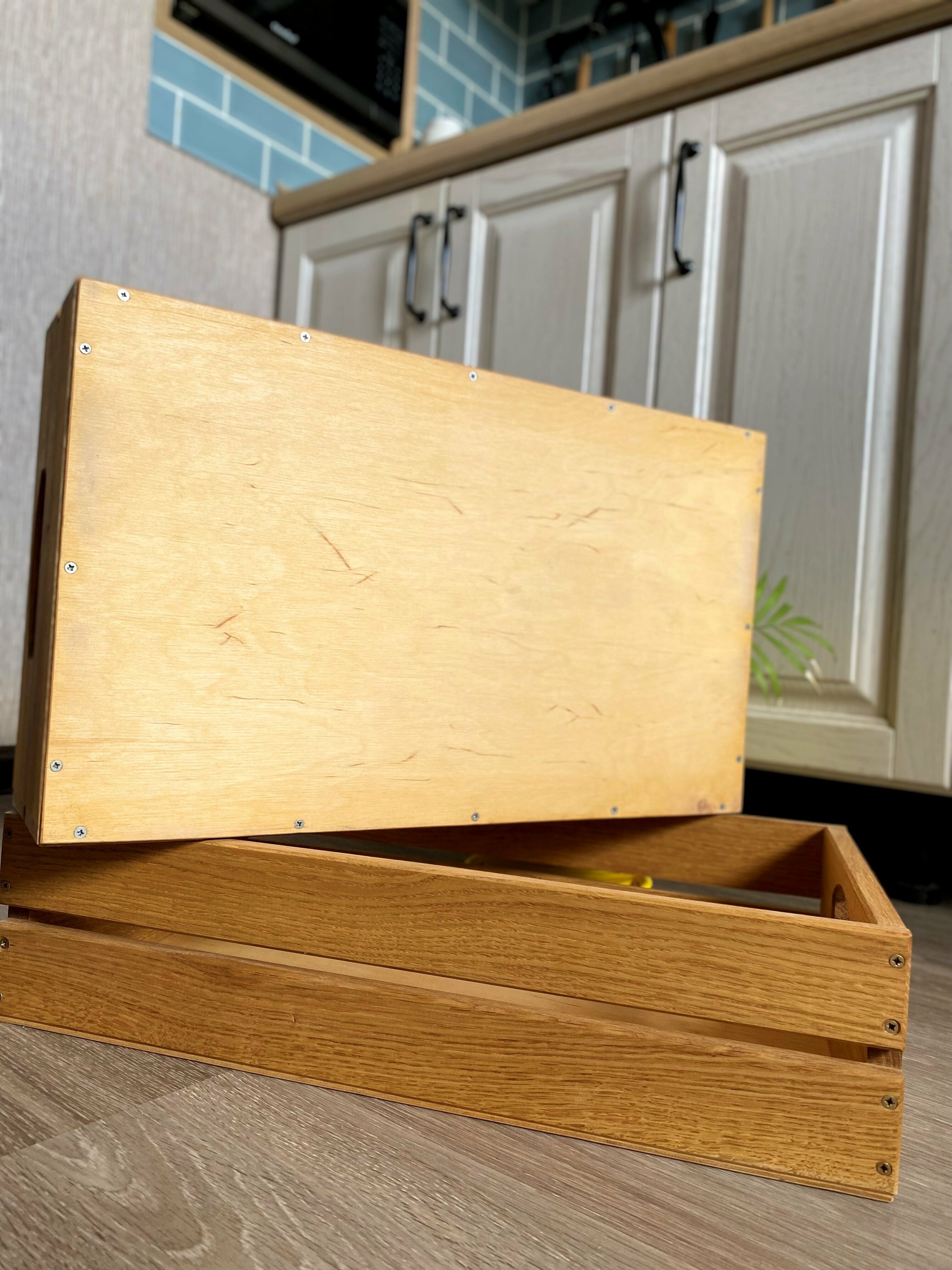 Ящик для хранения деревянный 46х27х11,5 см - фотография № 11