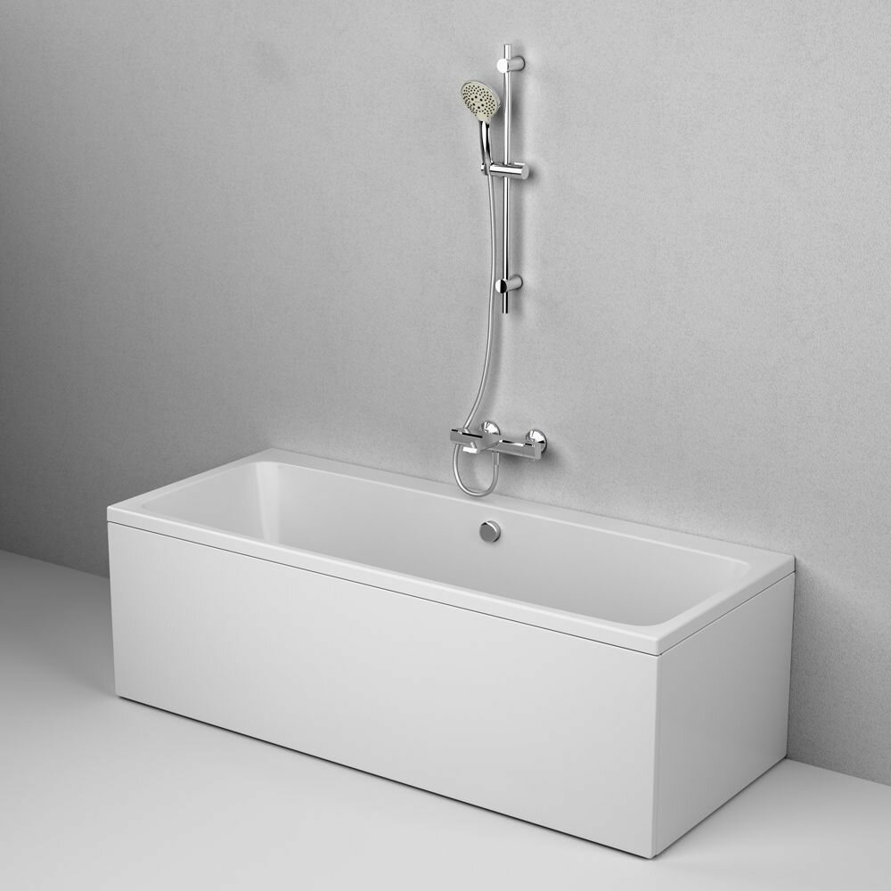 Экран под ванну AM.PM Func W84A-170-070W-P белый, 170 см, декоративная фронтальная панель для ванны, - фотография № 1