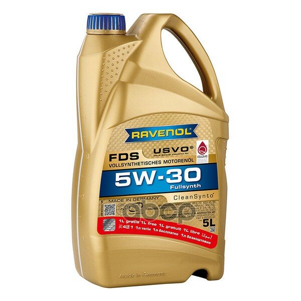 Синтетическое моторное масло RAVENOL FDS SAE 5W-30 (4+1 л)