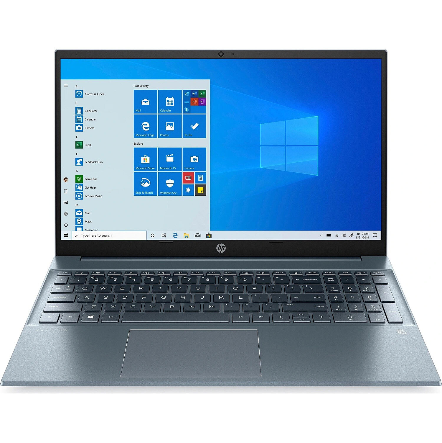 Ноутбук HP Pavilion 15-eh2105nw, 15.6" (1920x1080) VA/AMD Ryzen 5 5625U/16ГБ DDR4/512ГБ SSD/Radeon Graphics/Windows 11 Home, синий [715U5EA]