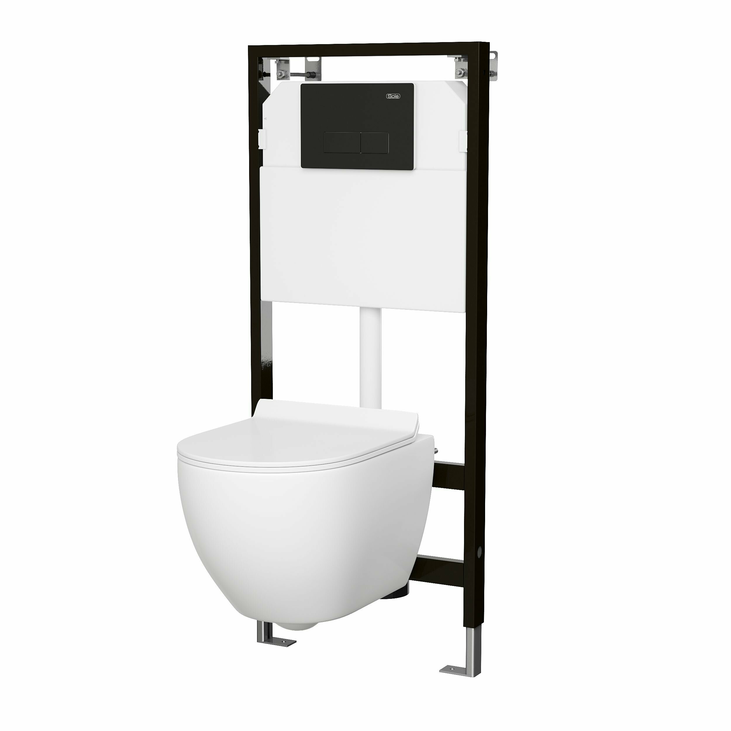 Система инсталляции Sole для подвесного унитаза (монтажный комплект без ...