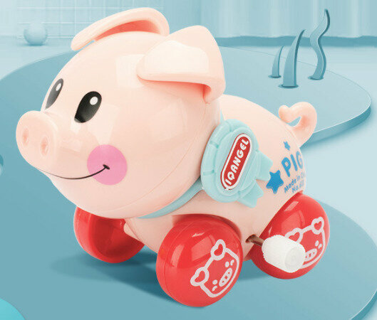 Заводная игрушка Свинка для малышей / Развивающая игрушка, 1 шт / Цвет-сюрприз
