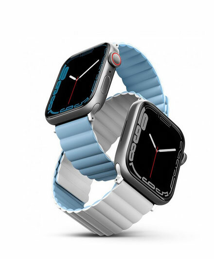 Ремешок для смарт-часов Uniq Revix Reversible для Apple Watch 45/44/42 mm Magnetic white/blue