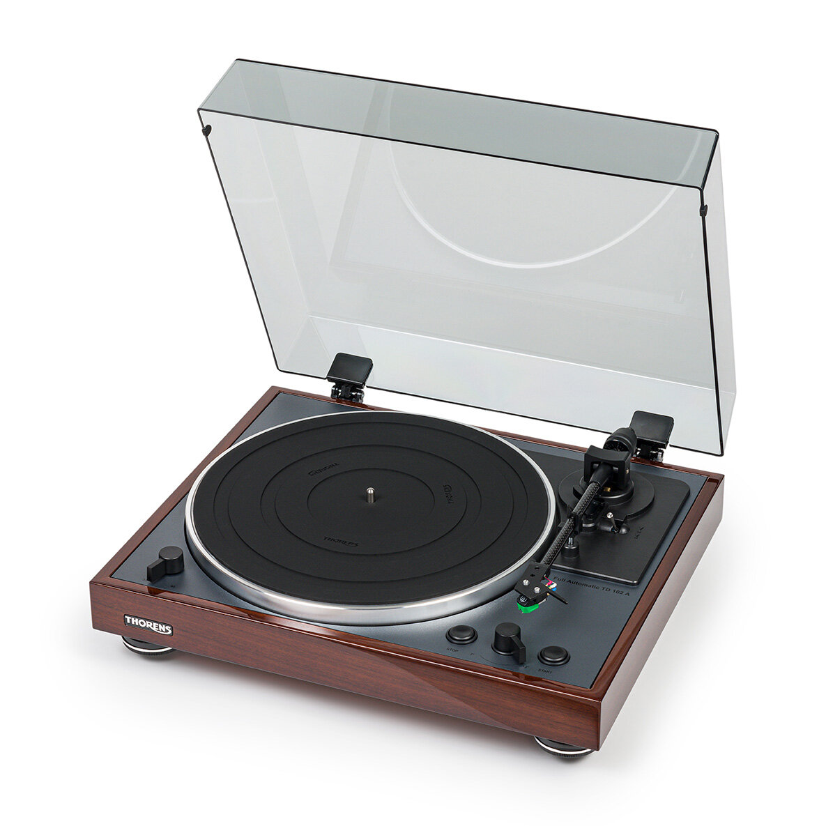   Thorens TD-102A (AT-VM95E) High Gloss Walnut