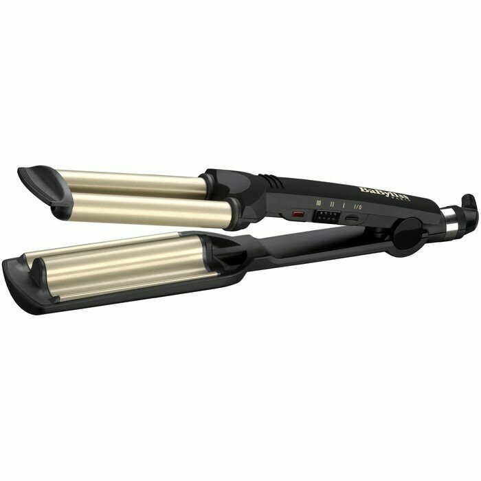 BaByliss Плойка BaByliss C260E, 65 Вт, двойная, d=15 мм, 160-200°С, чёрная