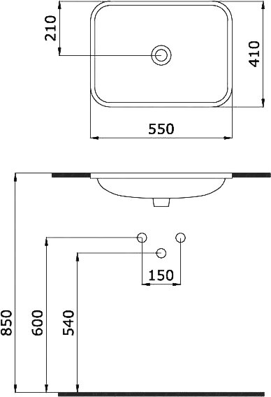 Мебельная раковина BOCCHI Scala Arch 1006-001-0125 глянцевая белая - фотография № 3