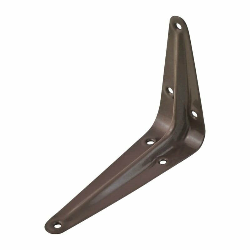 фото Уголок для полок (консольный кронштейн) 125х100мм коричневый