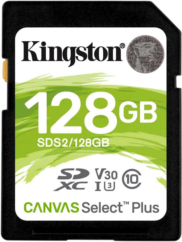 Карта памяти SDXC UHS-I U3 KINGSTON Canvas Select Plus 128 ГБ