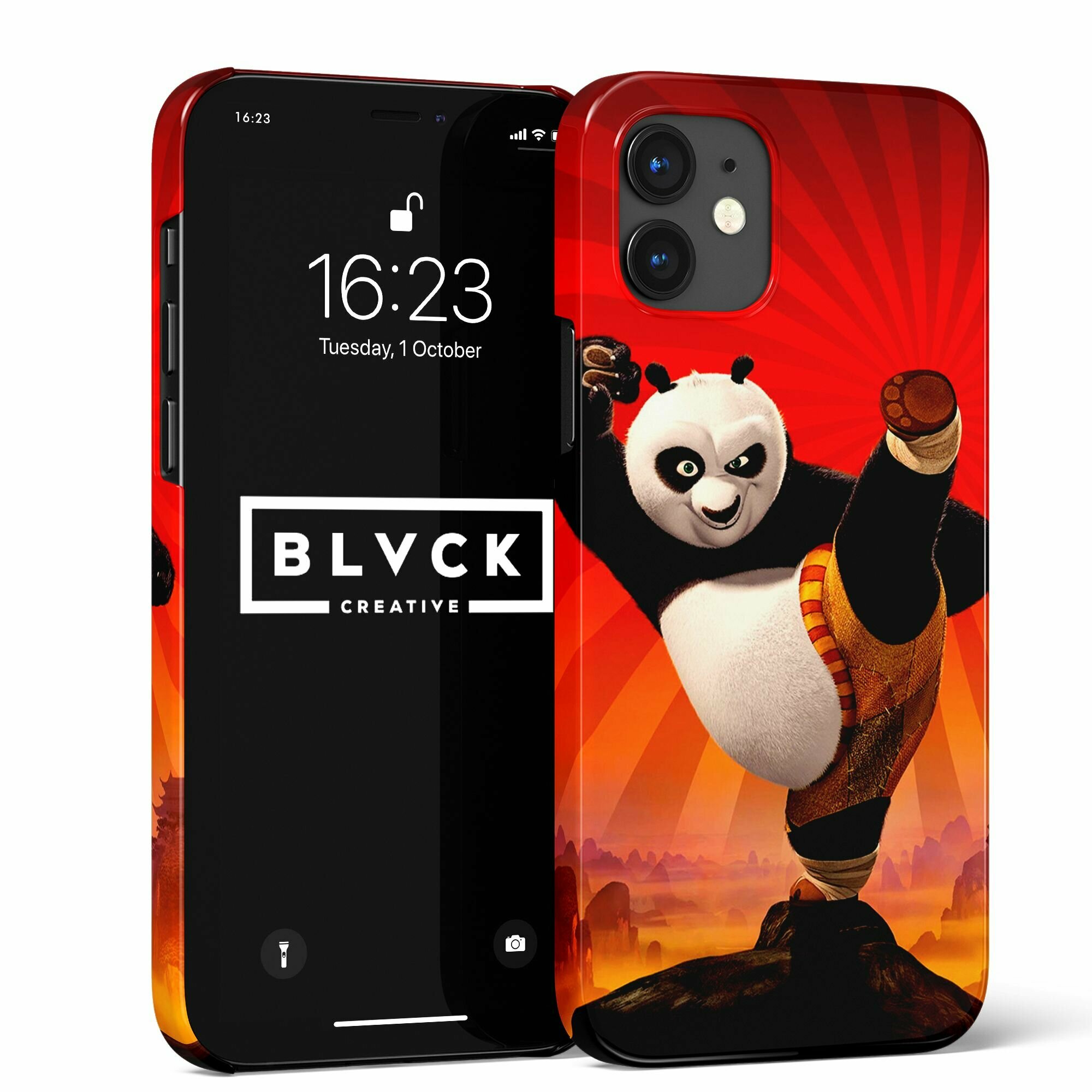 Чехол для IPhone 13 Mini с рисунком "Kung Fu Panda" / Накладка с принтом Кунг-фу Панда