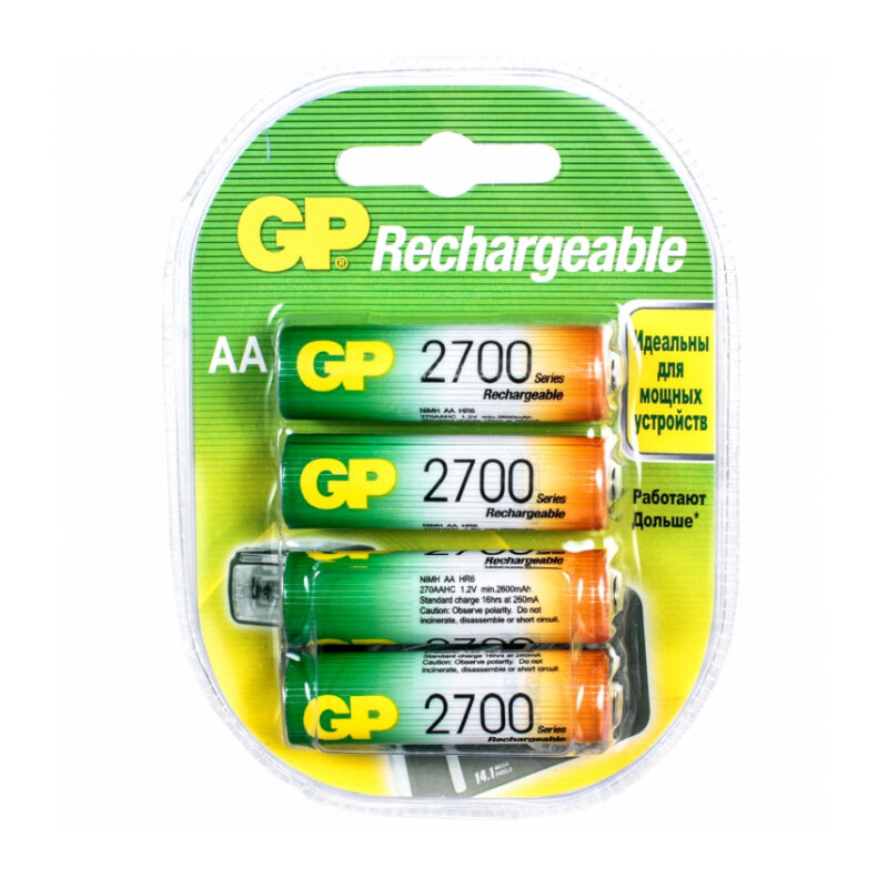 Аккумулятор GP LR6 AA 2700 mAh (уп. 4 шт.)