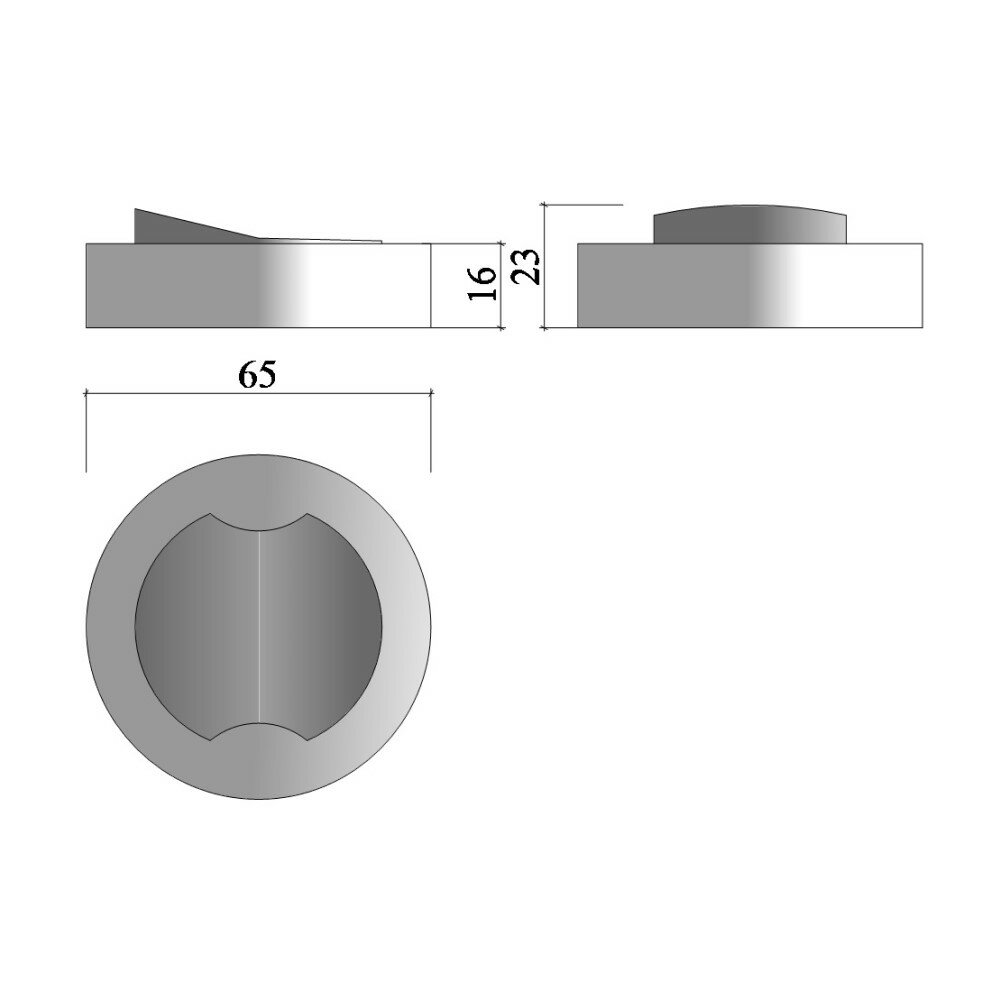 Выключатель мебельный накладной GLS 66 мм серебряный - фотография № 4