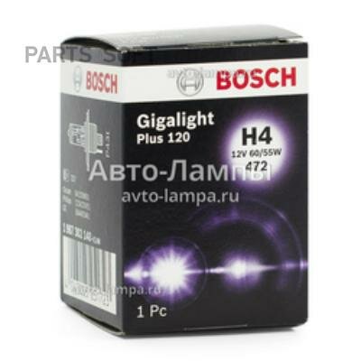 Лампа накаливания H4 60/55W 12V P43t комплект 2 шт