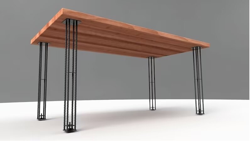 Подстолье/опора из металла для стола в стиле Лофт Модель 44 (4 штуки) - фотография № 3