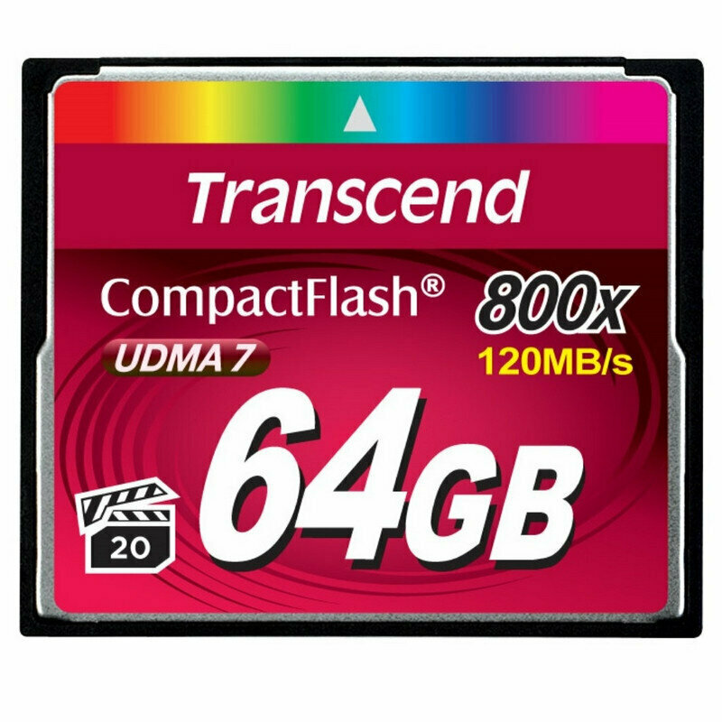 Карта памяти Transcend CompactFlash 800 64Gb UDMA7, TS64GCF800, 1209512