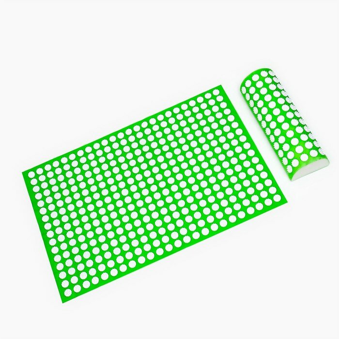 Аппликатор Кузнецова комплект,коврик 384 колючки, спанбонд,зелёный, 500*750 мм + валик 380*130 - фотография № 1