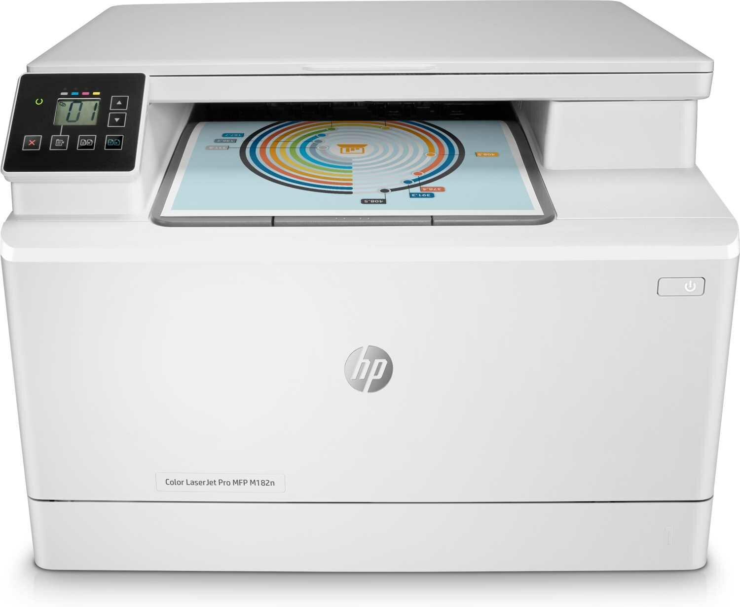 МФУ HP 7KW54A Color LaserJet Pro MFP M182n Printer (A4) Printer/Scanner/Copier, 600 dpi, 800 MHz, 16 ppm, 256 MB DDR, 128 MB Fla