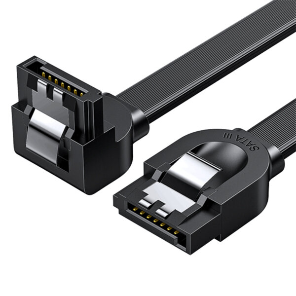Кабель Ugreen US217 SATA - SATA Data Cable 90° (0,5 метра) чёрный (30797)