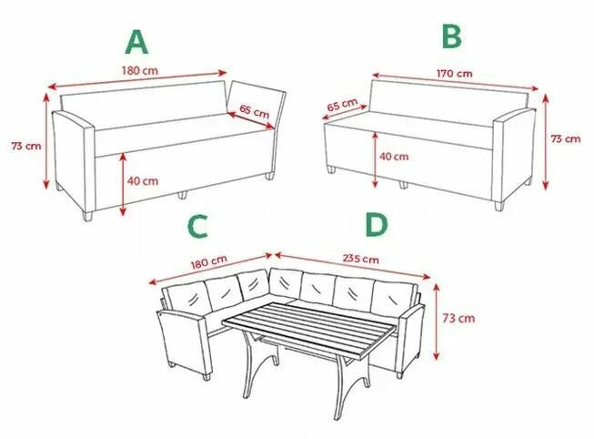 Комплект мебели угловой албания бежево-серый на 5 персон с местом для хранения подушек - фотография № 4