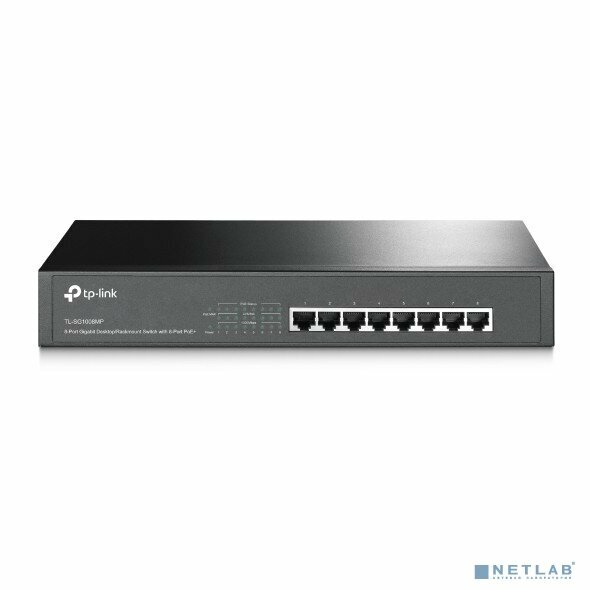 TP-Link SMB Сетевое оборудование TP-Link TL-SG1008MP 8-портовый настольный/монтируемый в стойку гигабитный коммутатор с 8 портами PoE+