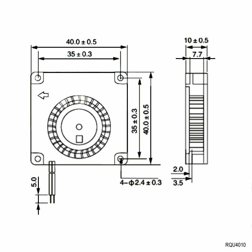 1 шт Вентилятор RQU4010MS 24V - фотография № 2